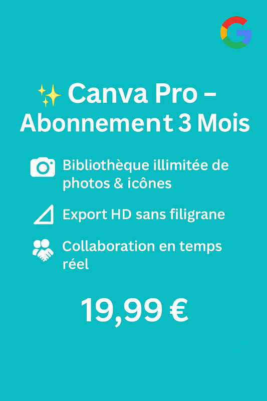 Canva Pro – Abonnement 3 Mois