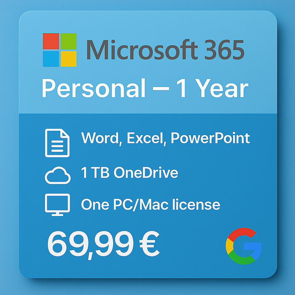 Microsoft 365 Personal – 1 Year
