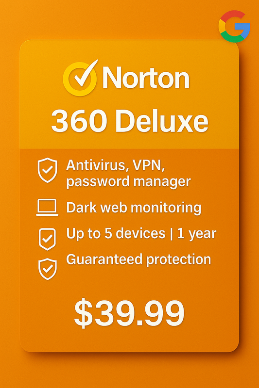 Norton 360 Deluxe – 1 Device / 1 Year