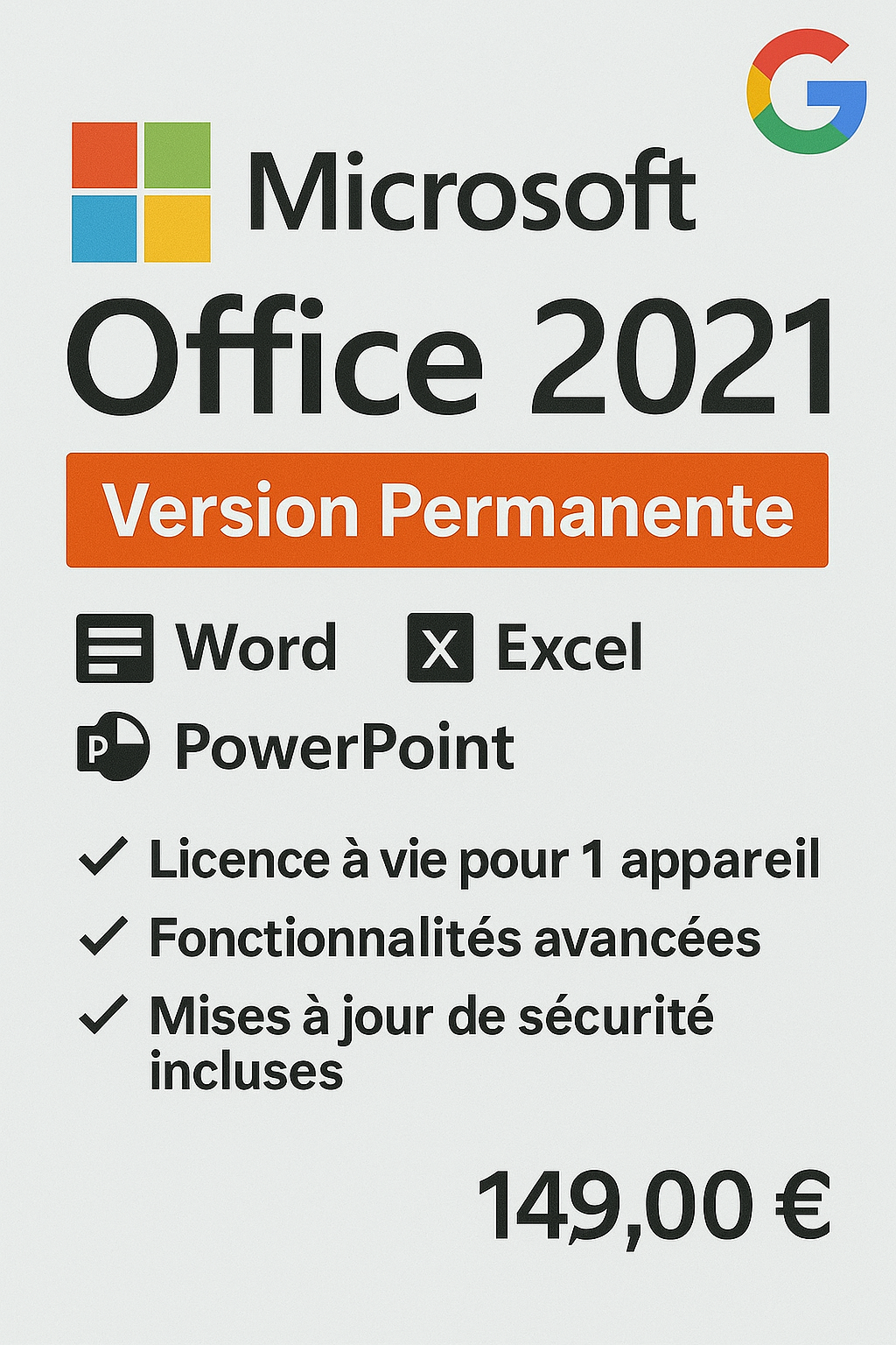 Microsoft Office 2021 – Version Permanente